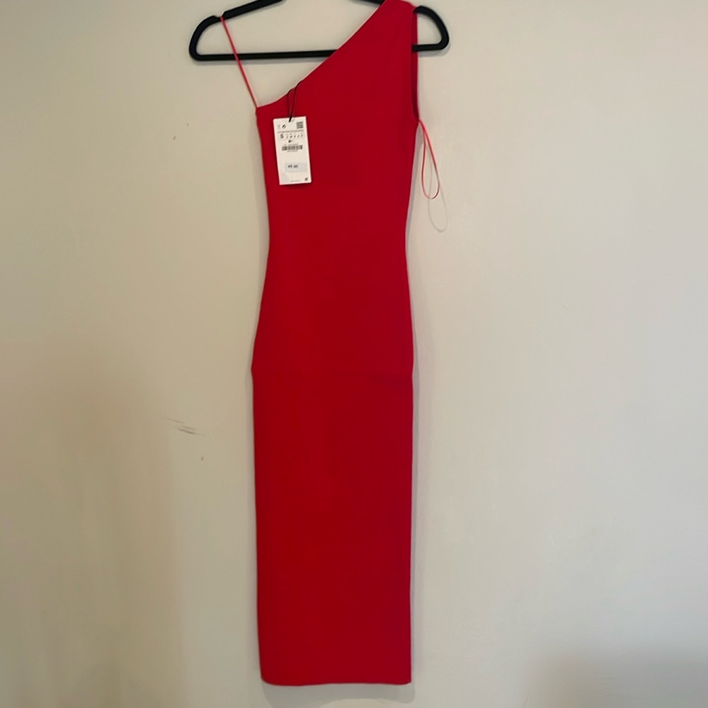 New Zara one shoulder dress small